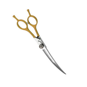 Ciseaux à lame incurvée en acier inoxydable allemand pour la coupe et le toilettage des poils de chat, ciseaux professionnels pour le toilettage des animaux de compagnie, qualité supérieure - Product Image 5