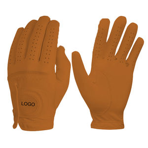 Venta al por mayor de guantes de golf de cuero Cabretta de primera clase para adultos elegante logotipo OEM antideslizante Palma para todo tipo de clima para jugadores deportivos - Product Image 2