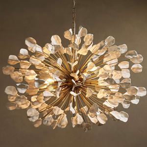 PLAFONNIER LUSTRE OR Feuille En Fer Avec Rose Et Feuilles A 4 Lumi Res Clairage Eur 127 27 Fr