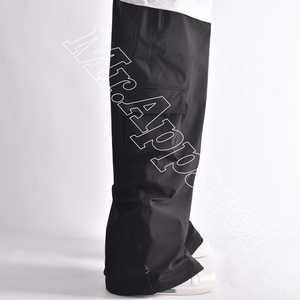 100% Pantalon de neige Baggy imperméable noir de haute qualité avec poches cargo cordon de serrage taille et bas Cinch - Product Image 5