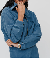 2025 hiver saison nouveau Style mode Look femmes conception personnalisée 100% véritable chèvre daim cuir veste femmes tenue décontracté