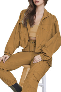 Chough elástico cremallera completa hecha a medida mujer verano nailon reflectante cortavientos cremallera chaqueta pantalones conjunto fácil de usar Tracksuit2026 - Product Image 3