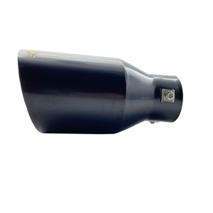 Terminale rotondo diametro 66mm inclinato in acciaio inox nero uscita 102mm - Product Image 5