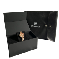 LADY LUXE Montre analogique classique élégante pour femme en or rose, bracelet en acier inoxydable, verre saphir, mouvement Miyota, 28 mm, 3 ATM