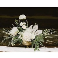 Vase à fleurs moderne de luxe professionnel en aluminium, centre de table doré pour arrangements floraux, idéal pour la maison, l'hôtel, les mariages et les fêtes