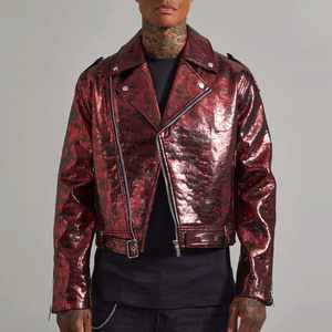 แจ็คเก็ตหนังผู้ชายอินเทรนด์คอตั้งซิปด้านหน้า2025ดีที่สุดซิปแขนยาว - Product Image 1