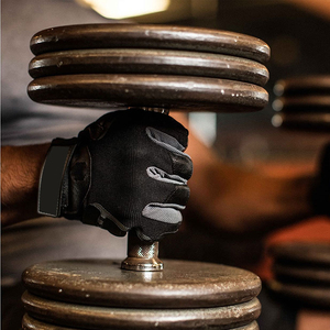Gants d'haltérophilie élastiques en cuir pour hommes - Product Image 5