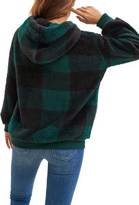 Wholesale Custom <b>Women</b> <b>Sherpa</b> Colorblock <b>Hoodie</b> Fleece Comfortable Sweatshirt for Men 100% Wool <b>Hoodie</b> Raised Logo <b>Hoodie</b> - Product Image 2