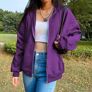 Sudadera con capucha y cremallera de diseño personalizado, estilo urbano, lisa, gruesa, de poliéster/algodón, con forro polar en las mangas, de alta calidad, transpirable y resistente al viento para hombre - Product Image 6