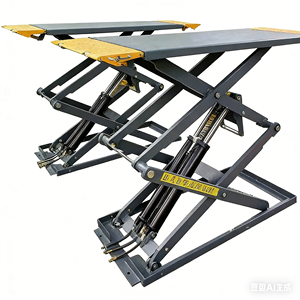Plataforma Elevadora Hidráulica Tipo Tijera para Autos, Elevador de Servicio Automotriz de Doble Cilindro, Elevador para Mantenimiento de Vehículos, Ancho de 2500 mm - Product Image 1