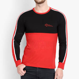 High Quality Cotton Solid Colors <b>Long</b> Sleeve <b>T</b> <b>Shirt</b> for <b>Men</b> Printing Slim Fit <b>Men</b> Full Sleeve Crew Neck Fitness Tshirt - Product Image 1