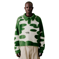 Pull en tricot de Bornéo, fil texturé duveteux, motif inspiré de la nature, vêtement d'hiver de qualité supérieure, doux, confortable, coupe décontractée, tricot