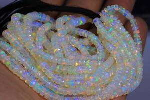 ลูกปัดโอปอลเอธิโอเปียนลูกปัดโอปอลเจียระไนเหลี่ยมเพชรพลอยเรียบลูกปัดโอปอลขนาด3มม. ถึง5มม. - Product Image 2