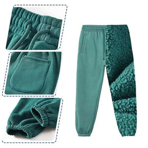 Pantalon de survêtement pour homme, en molleton épais personnalisé, imperméable, en velours côtelé, mi-long, décontracté, jogging, sport, ample, baggy - Product Image 3