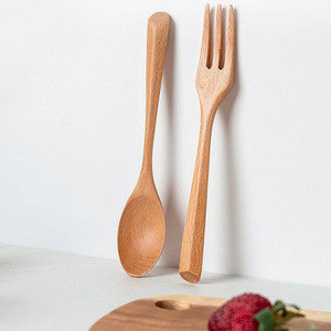 Best selling wood utensils premium dining <b>flatware</b> wooden utensil cutlery for events and daily use - Product Image 3