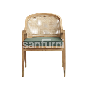 Sillas de Jardín de Madera Maciza de Teca y Caoba Werkudhara, Sillas de Comedor con Acabado Natural, Muebles Modernos y Tradicionales para el Hogar - Product Image 2