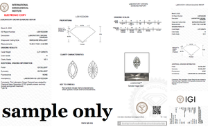 Diamantes Pulidos Certificados por IGI, Cultivados en Laboratorio, Corte Marquesa, 2.00 Ct 2.99 Ct, Color DEF, Claridad VVS VS - Product Image 3