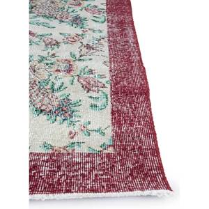 Alfombra de Lana Anudada a Mano de Gran Tamaño, Estilo Vintage, Pae-3230, Patrón Floral Rojo Naranja, para Sala de Estar, Pasillo, Rectangular, para Adolescentes - Product Image 4