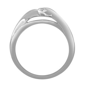 Anillo de Oro Blanco Puro Sólido de Diseño Bypass de Media Eternidad Más Vendido en 14k 18k con Diamante Cultivado en Laboratorio VVS GIA para Bodas de Mujer - Product Image 2