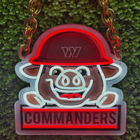 Collier à breloque LED néon personnalisé, style vintage, pour fans d'équipes sportives, unisexe, pour fêtes, avec Denver Broncos et Rams