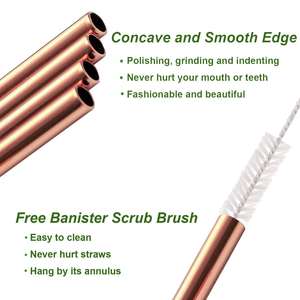 Barware Accessories Party Drink Accessories Cocktail <b>Straw</b> Copper Home & Bar Drinking <b>Straws</b> - Product Image 5