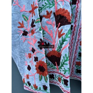 Chaqueta de mujer con forro interior de algodón tela de terciopelo Suzani chaqueta bordado Floral invierno Unisex chaqueta abrigo corto - Product Image 3