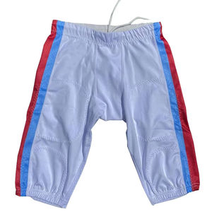Color personalizado blanco sólido pantalón rojo cielo azul a rayas Panel lateral fútbol americano pantalón juvenil sublimación impresión transpirable - Product Image 1