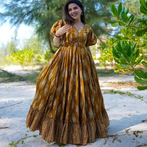 Cotton Kali Frock - New Design for Kids Summer Wear Cotton Kali Frock - New Design for Kids Summer Wear