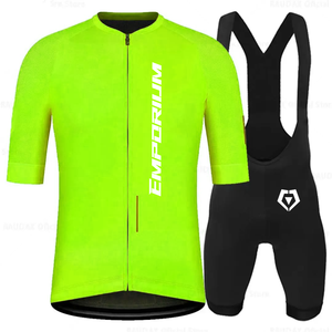 100% Poliéster Ciclismo Jersey y Bib Short Set - Product Image 2