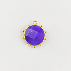 Pendentif et breloque en cristal en argent sterling 925 plaqué or 18 carats, onyx noir, serti en briolette avec un serti fantaisie, breloque en cristal de guérison - Product Image 6