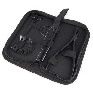 Pinzas para Extensiones de Cabello Liso Obexa, Acero Inoxidable Negro con Tratamiento Antioxidante para Extensiones de Microlink, Uso Comercial - Product Image 1