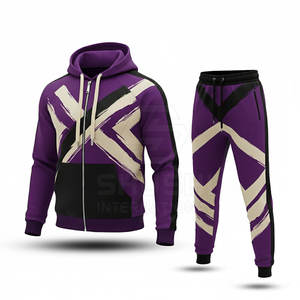 Survêtements à capuche tendance pour hommes en grande taille pour l'hiver, qualité supérieure, logo personnalisé, 100% polyester, design 2 en 1 - Product Image 1