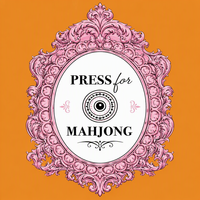 Tapis de Mahjong américain antidérapant avec dos en caoutchouc, imprimé rose et jaune, idéal pour les fêtes et les voyages