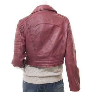 Meilleure Vente : Blouson en Cuir pour Femme à Col Montant, Respirant, Tendance, en Cuir Tanné, Tissu Satiné, Écologique, Idéal Hiver - Product Image 2