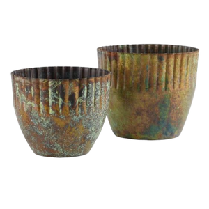 Haute qualité grands jardinières en métal Pots finition Vintage rustique dernière conception Antique jardin extérieur maison fleur plante décoration - Product Image 5