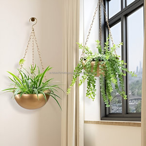 Jardinière suspendue semi-circulaire avec trou de drainage pour plantes d'intérieur, fenêtres de balcon de chambre à coucher - Product Image 5