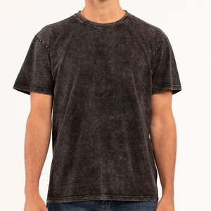 Venta al por mayor hombres ácido lavado camiseta Streetwear Hip Hop piedra 100% algodón camisetas con logotipo personalizar camisetas Vintage de gran tamaño - Product Image 5
