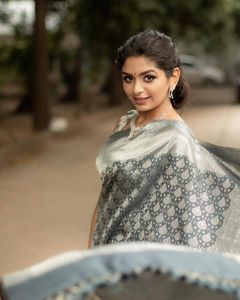 Evergreen – sari en Jacquard de soie Banarasi de qualité à l'exportation indienne pour femmes au prix de gros fournisseur - Product Image 4