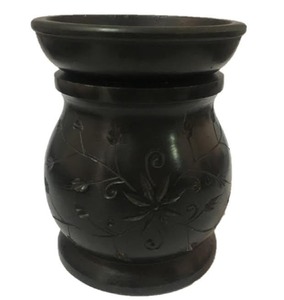 Diffuseur d'arôme en stéatite noire avec brûleur d'arôme en marbre pour encens et aromathérapie Produit élégant et pratique - Product Image 1