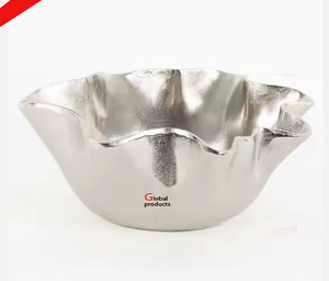 Nouvelle arrivée argent fini métal aluminium forme ronde bol de service alimentaire pour hôtel restaurant et bar - Product Image 4