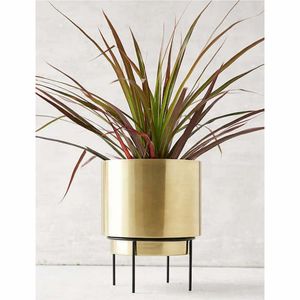 Florero Moderno Minimalista de Hierro Dorado Cepillado, Decoración para el Hogar, Centro de Mesa Hidropónico de Lujo con Orificio de Drenaje - Product Image 3