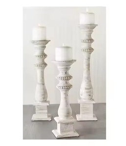 Bougeoir en bois écologique de vente d'usine en bois naturel pour les décorations de mariage de Pâques et de Noël - Product Image 3