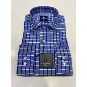 Chemise Homme Slim Fit en Popeline 100% Coton Sans Manches Col Montant Fermeture Boutonnée Infroissable Séchage Rapide Teinte en Fil Collection Printemps - Product Image 3