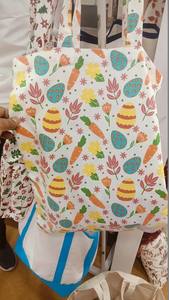 Sac fourre-tout en toile résistant à l'eau avec logo personnalisé imprimé, fermeture à glissière, doublure en coton, multi-usages pour la plage/les courses/les voyages - Product Image 5