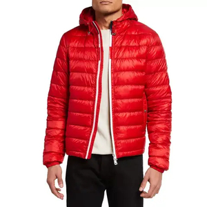 Blouson matelassé de style universitaire pour homme, veste bomber en duvet avec col et poignets rayés, style streetwear, blousons matelassés pour homme - Product Image 6