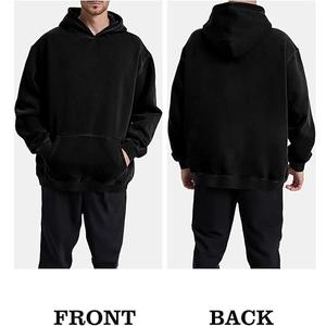 100% algodón peso pesado sólido pulóver Sudadera con capucha invierno impresión Digital liso teñido - Product Image 4