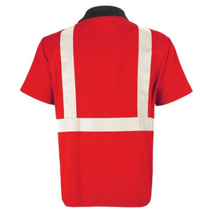 Camisetas Polo de Seguridad de Manga Corta Unisex, Transpirables, de Alta Visibilidad, con Cinta Reflectante para la Construcción - Product Image 3