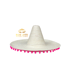 Chapeau de cowboy en paille écologique de haute qualité |   Artisanat de broderie à la main naturelle et durable, unisexe, pour adultes, usage domestique, décoration culturelle - Product Image 1