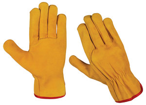 OEM Unlined Driver Gloves With Maximum Protection Round Thumb Styled <b>Shirred</b> <b>Elastic</b> Back In Goatskin Leather - Product Image 4