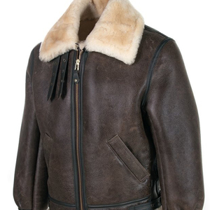 2025 Wholesale Lightweight <b>Winter</b> Genuine Sheepskin Leather Fleece <b>Thick</b> Warm Jacket Outdoor Fur Filling Leather <b>Coat</b> for Men - Product Image 5